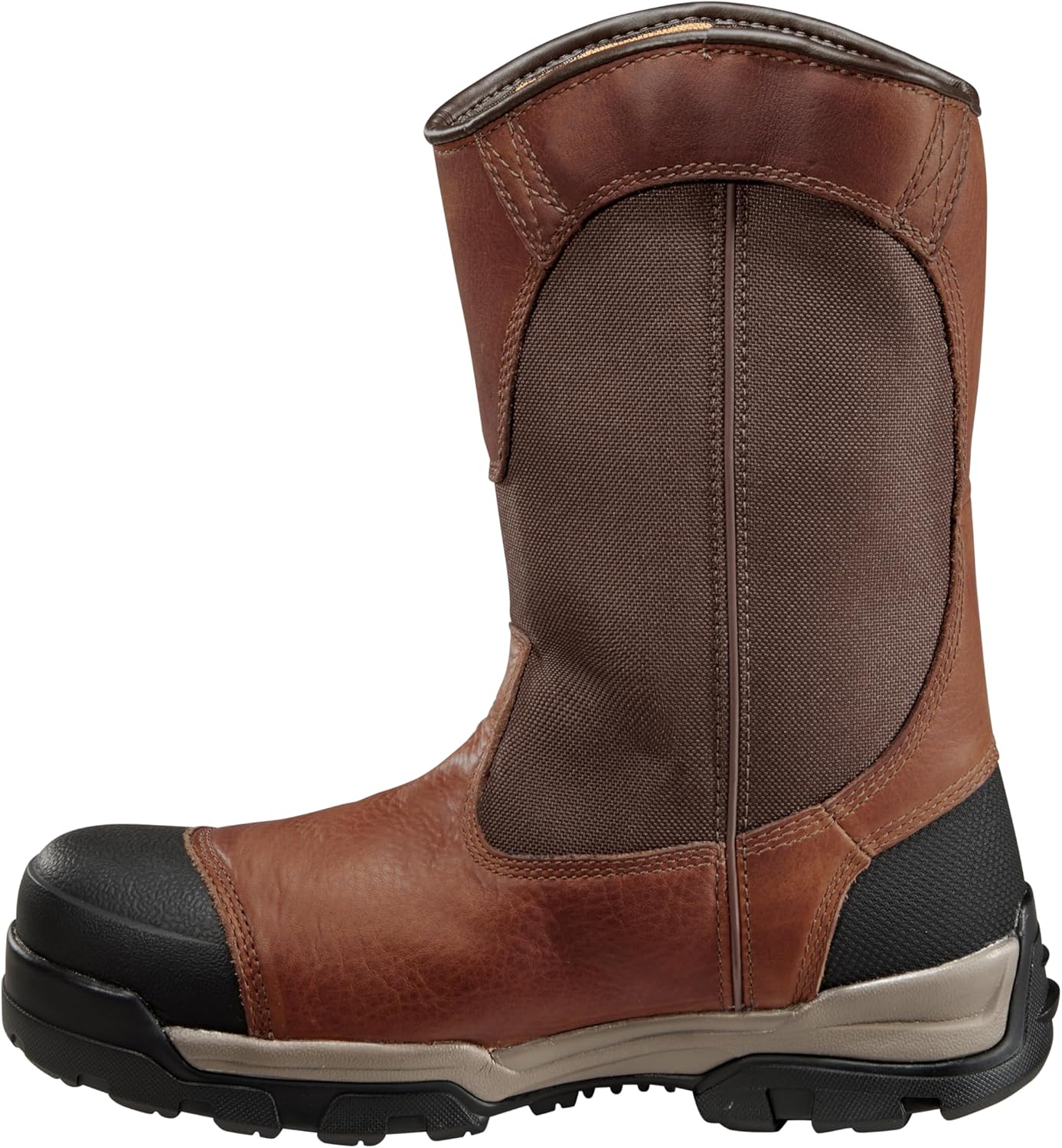 Мужские ботинки Carhartt Ground Force WP 10 дюймов с композитным носком Wellington CME1355, Peanut Oil Tan Leather — фото 4
