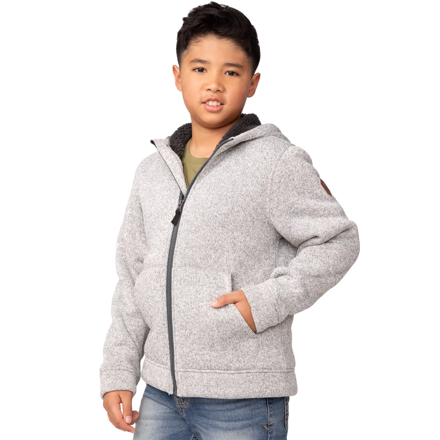 Куртка-худи Free Country Boys' Mountain Fleece, Pumice