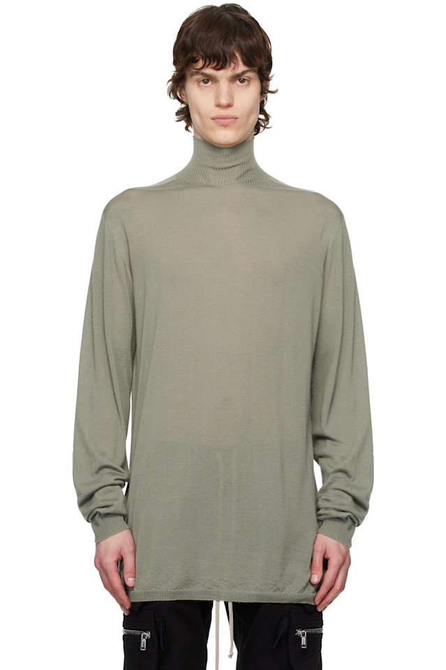 

Голливудский оверсайз водолазка Rick Owens, цвет celadon