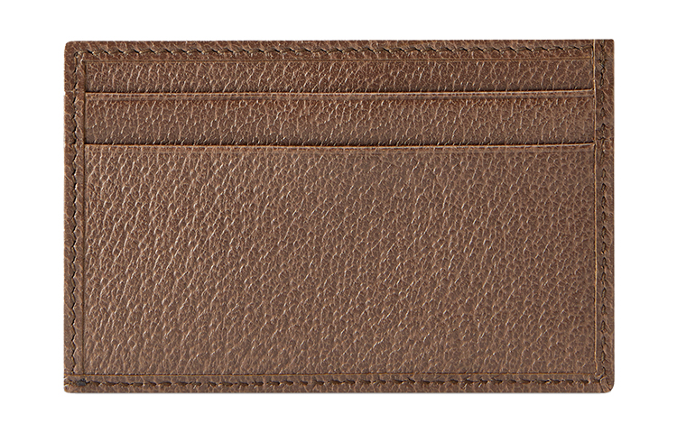 Ophidia Canvas With Leather Card Clip Card Holder Regular Unisex Ebony/Brown GUCCI — фото 4