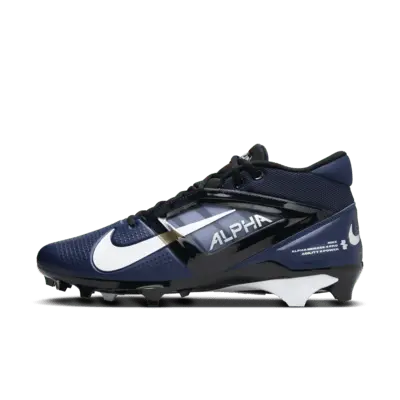 

Бутсы Nike Alpha Menace 4 Pro Football Cleats, цвет Midnight Navy/Metallic Silver/Obsidian/White