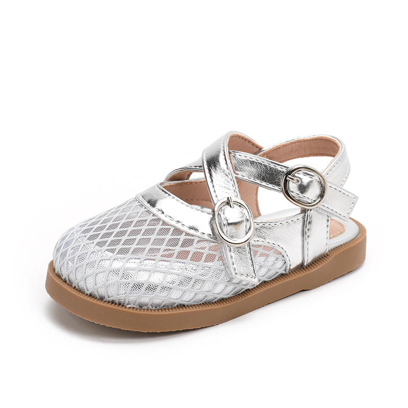 

Детские сандалии Anti Kick Low Top для детей от 3 до 7 лет TONYBEAR, серебряный