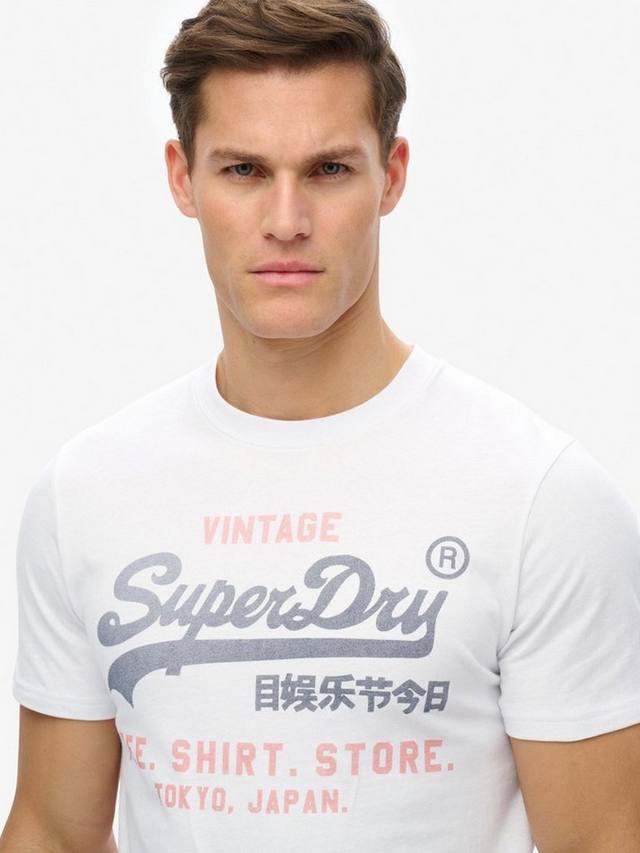 Расслабленная футболка с винтажным логотипом heritage Superdry, цвет Optic — фото 4