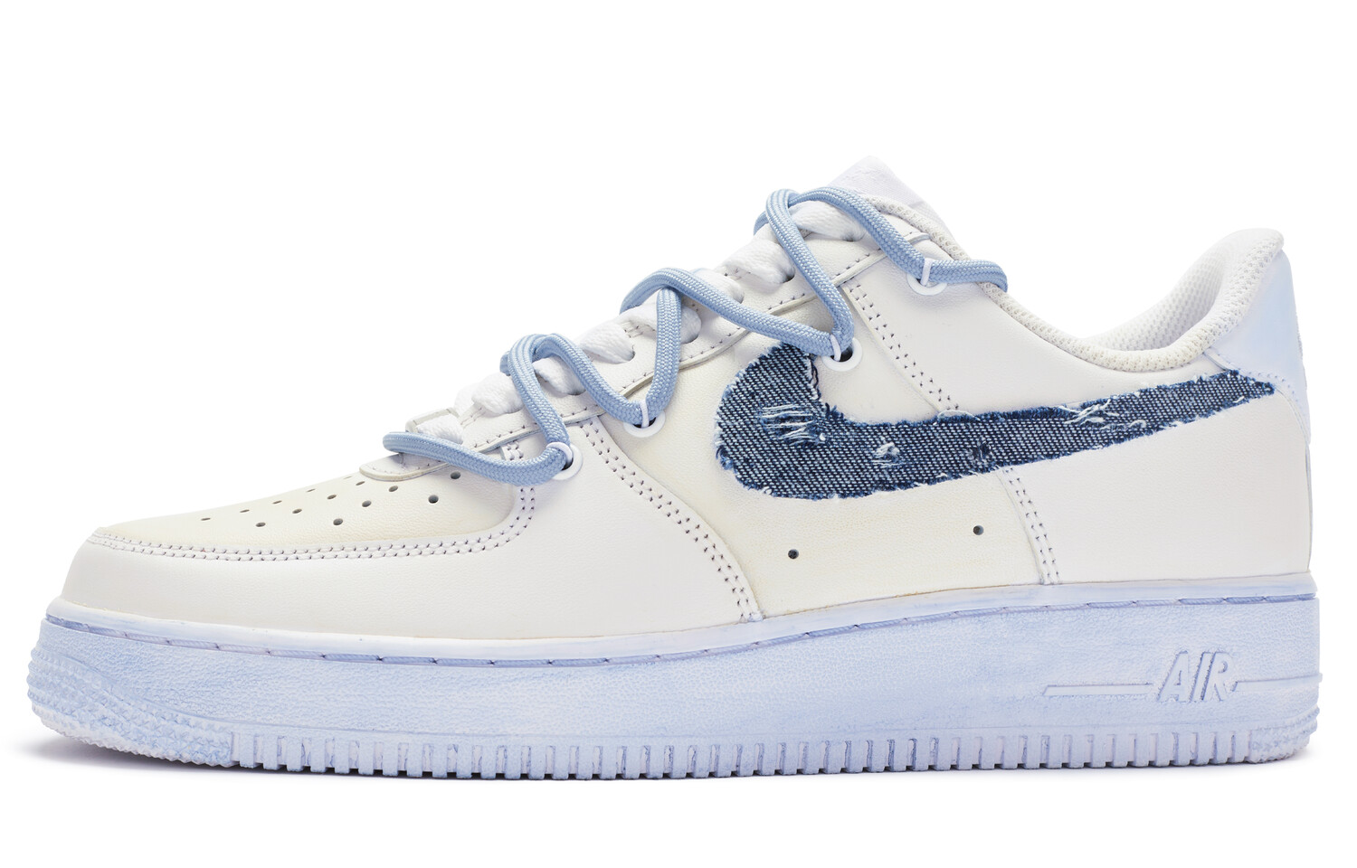 

Кроссовки Nike Air Force 1 Skateboard Shoes Men Low-Top Blue/Beige/White