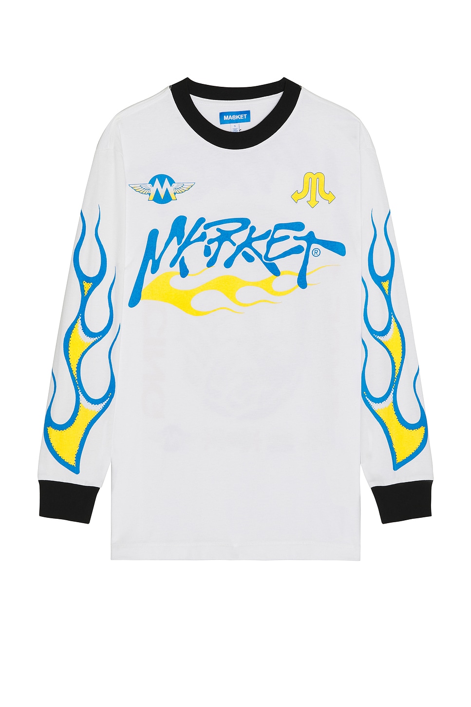 

Длинный рукав футболка "Громкие трубы" Market, white
