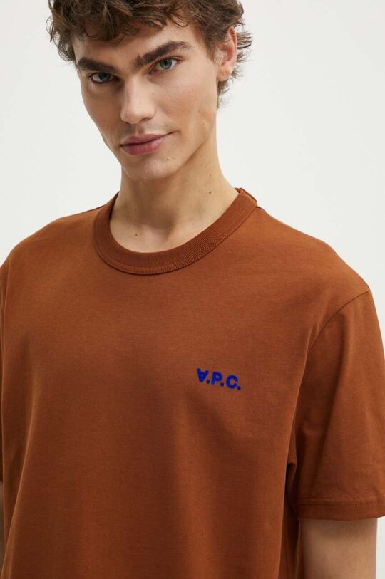 

Хлопковая футболка свободного кроя petit vpc A.P.C., коричневый