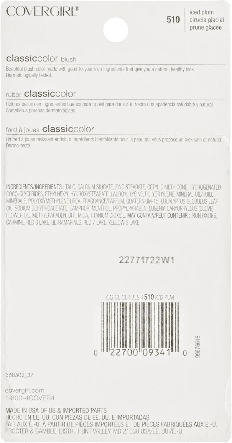 Румяна CoverGirl Classic Color Blush Iced Plum 2.2 унции — фото 2