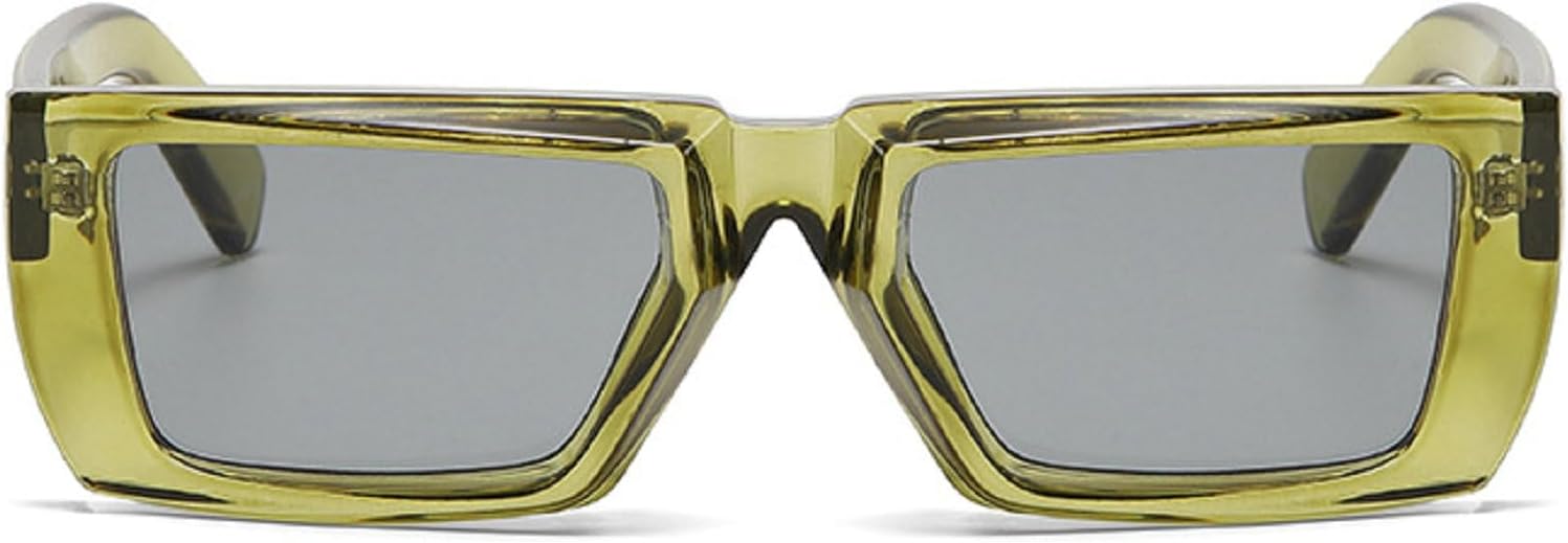 

Солнцезащитные очки Y2K для мужчин и женщин, модные прямоугольные солнцезащитные очки, дизайнерские квадратные очки для мужчин, солнцезащитные очки для женщин mincl, Green