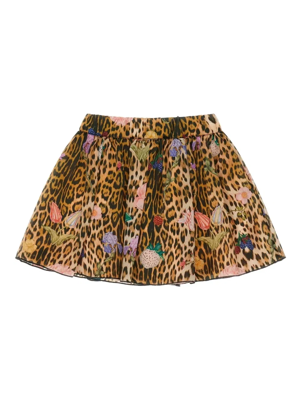 Юбка с леопардовым принтом Roberto Cavalli Junior, коричневый — фото 2