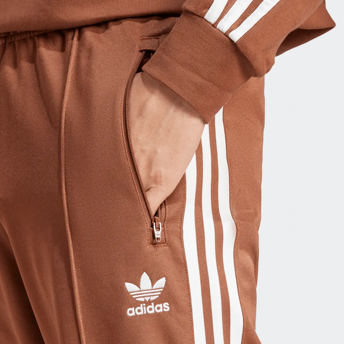 Спортивные брюки adidas Originals adicolor Classics Beckenbauer Trackpants, коричневый — фото 3