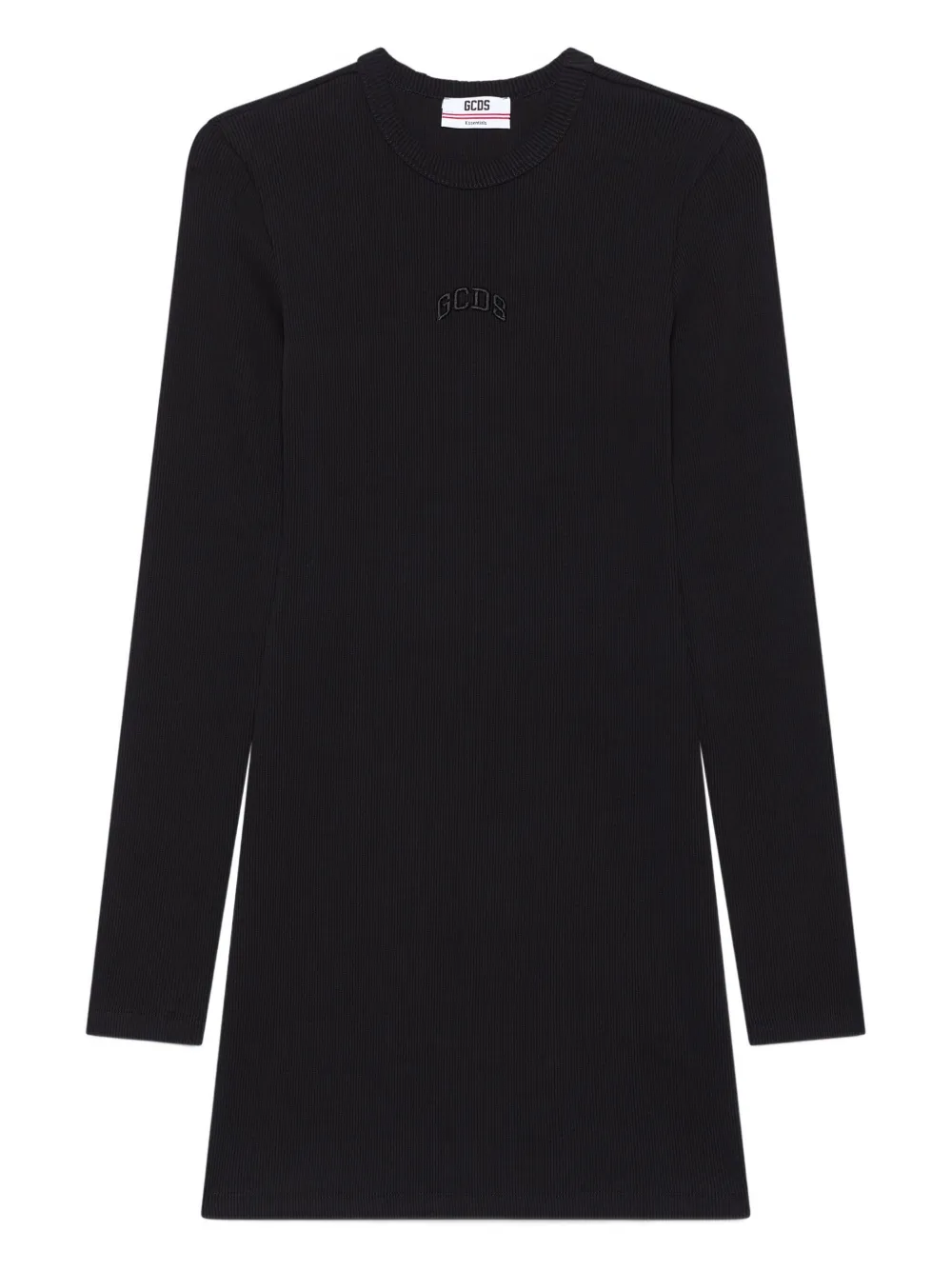 

Платье мини в рубчик с логотипом Gcds, черный