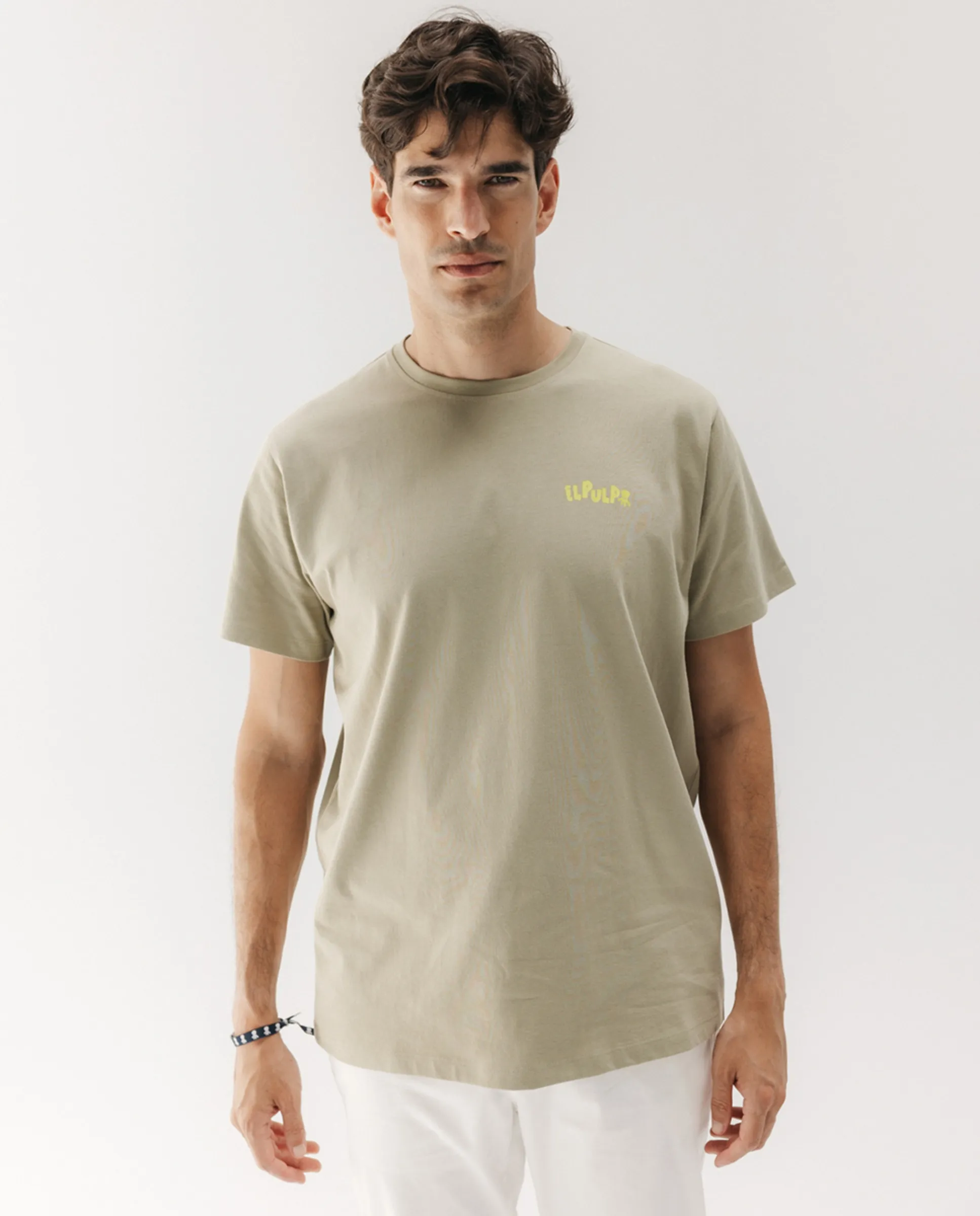 

Мужская футболка с коротким рукавом и принтом на спине El Pulpo, военный зеленый