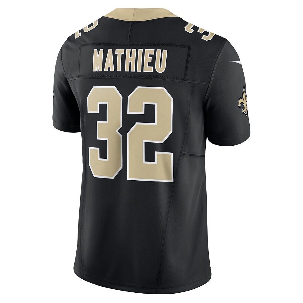 Мужские кроссовки Nike Tyrann Mathieu Black New Orleans Saints Vapor F. Ограниченный Джерси, цвет Snt Black — фото 4