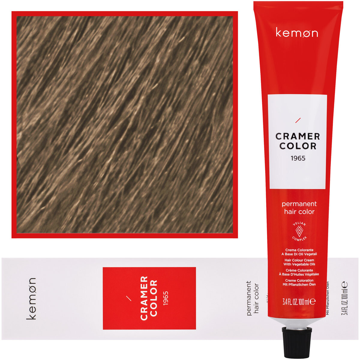 

Kemon, Cramer Color, кремовая краска для волос с растительными маслами 9.008 Very Light Nordic Super Natural Blonde, 100 мл