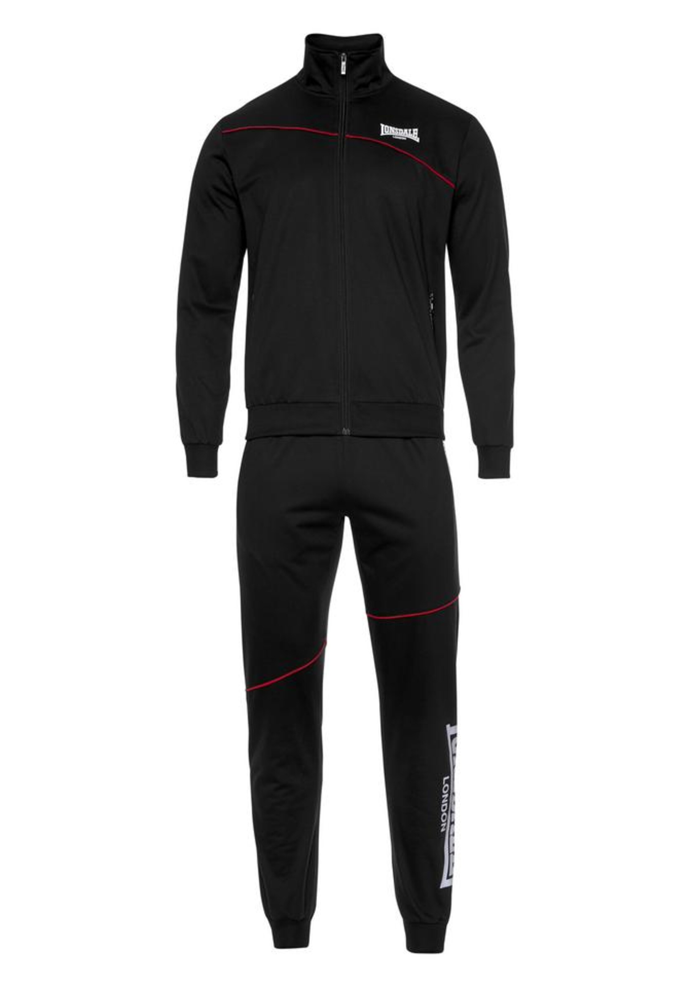 

LONSDALE Спортивный костюм 'Geddington' в черном цвете