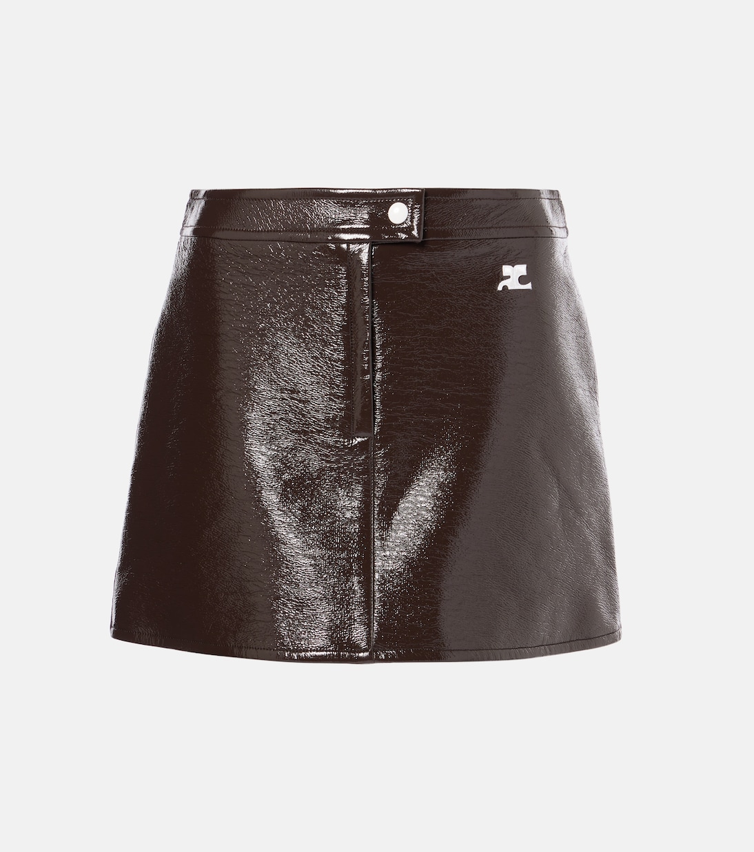 

Виниловая мини-юбка Reedition Courrèges, коричневый
