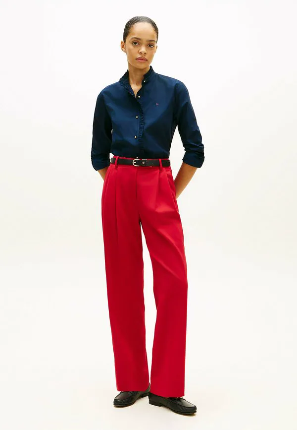 Классические брюки прямого кроя из шерстяной смеси Tommy Hilfiger, Medium Red — фото 2