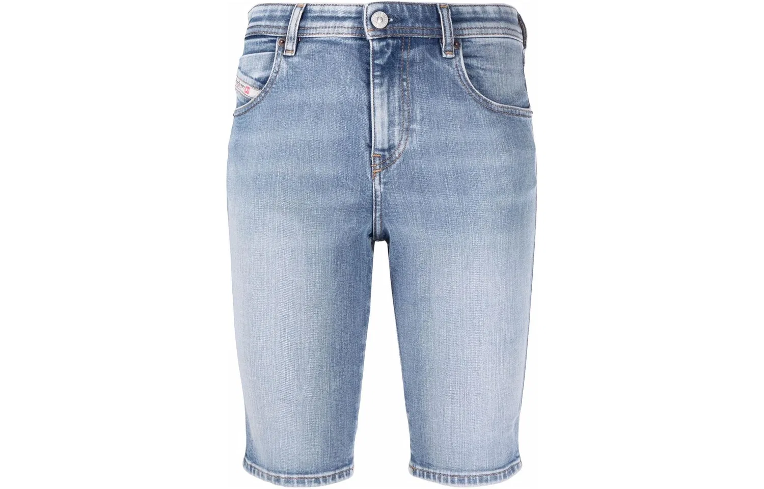 Джинсовые шорты женские blue moderate slim fit DIESEL