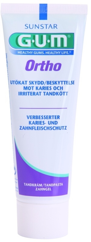 

Ортопедическая зубная паста для тех, кто носит брекеты G.U.M, 75 мл