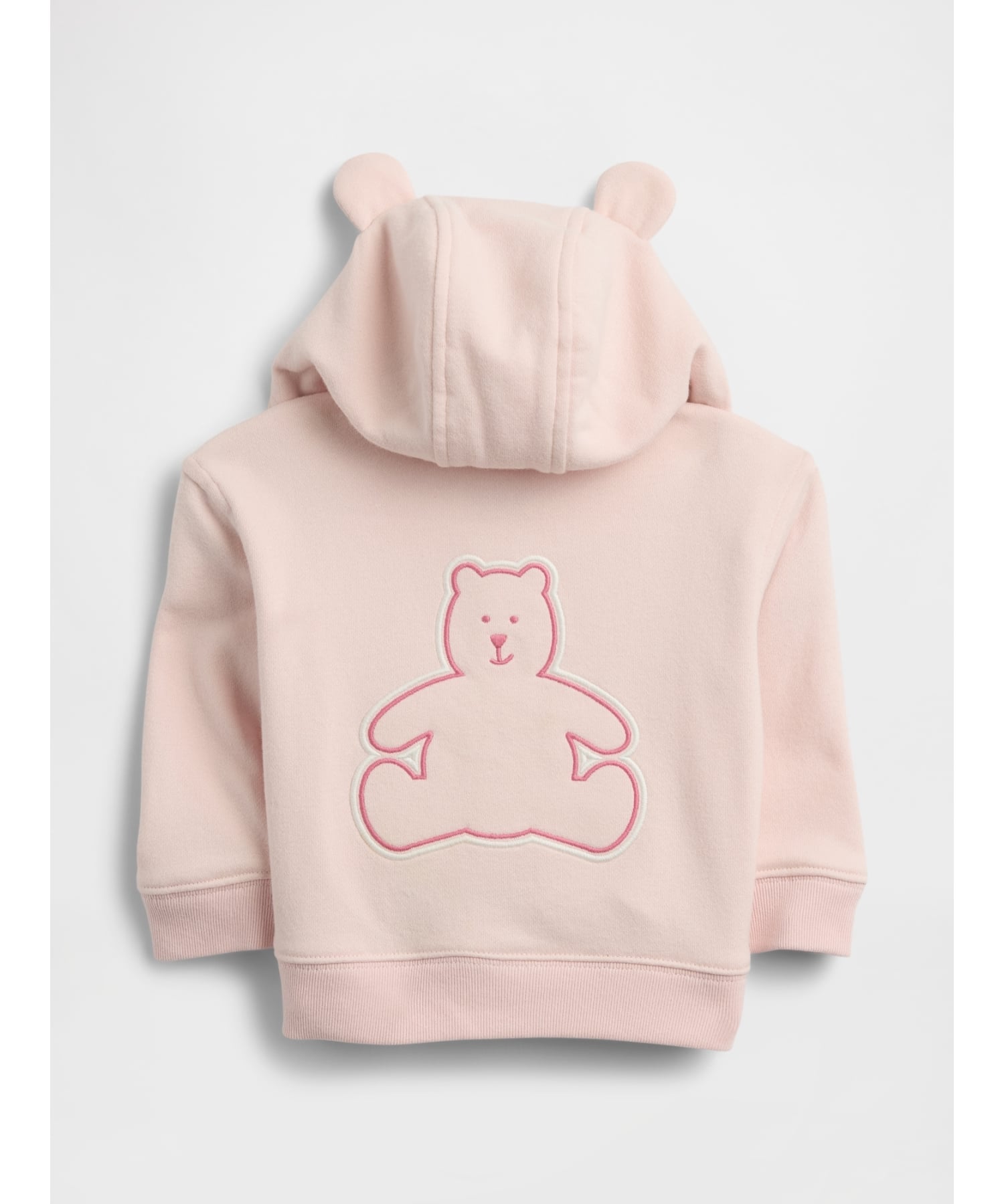 (K) Винтажная мягкая махровая толстовка на молнии с логотипом GAP (детская), SPRING_PINK — фото 2
