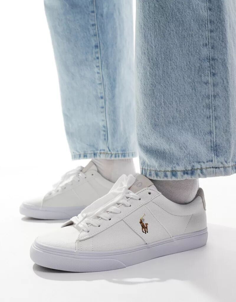 

Белые разноцветные кеды Polo Ralph Lauren Sayer