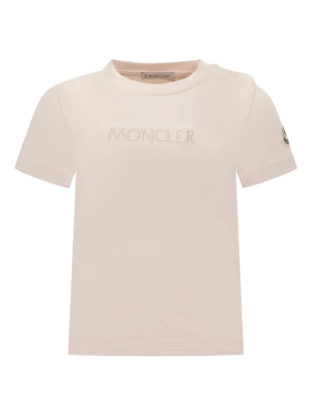

Футболка с вышитым логотипом Moncler Enfant, нейтральный