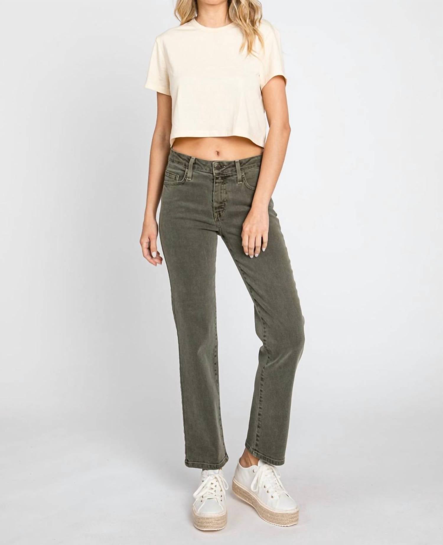 

Джинсы Moss Denim зеленого цвета Letter to Juliet
