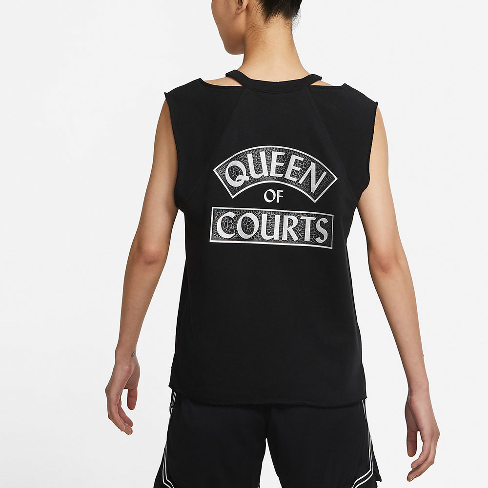 Футболка (WMNS) Nike Standard Issue Printing Sleeveless T-Shirt Black — фото 3