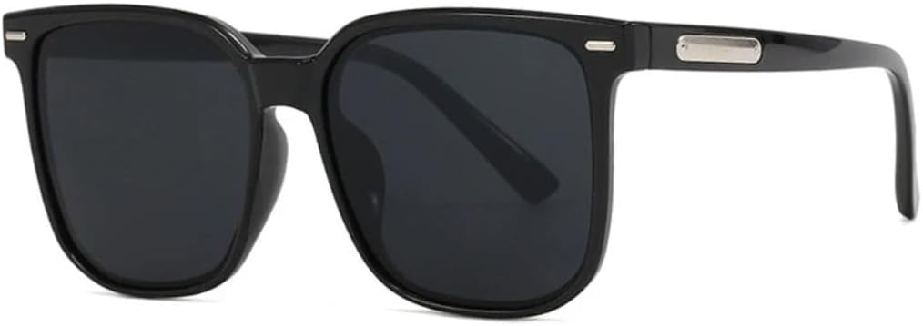 

Солнцезащитные очки с защитой UV400 | Оправа с крупными заклепками, цветные линзы | Для женщин и мужчин, для занятий спортом на открытом воздухе и вождения DSVIGF, Black Gray