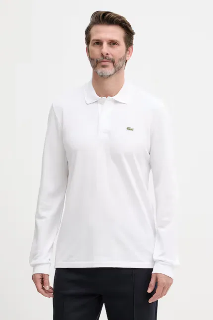 Лонгслив мужской хлопковый Lacoste, белый