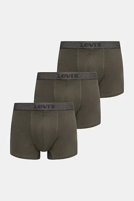 Боксеры 3 шт классические Levi's, зеленый