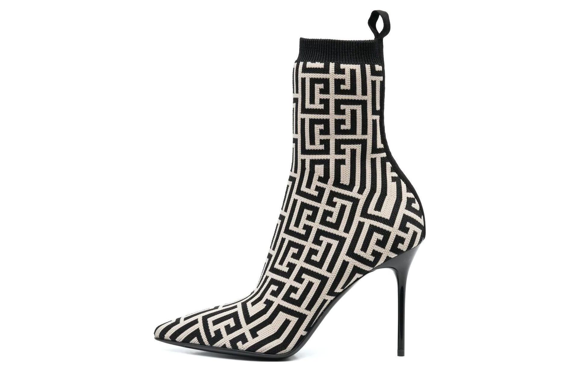 Ботинки с жаккардовым узором и монограммой BALMAIN, Original Shoe Box Included