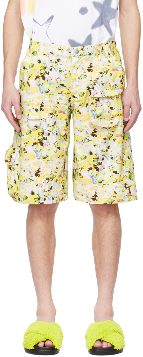 

Эксклюзивные шорты SSENSE Yellow Puzzle Flower Collina Strada