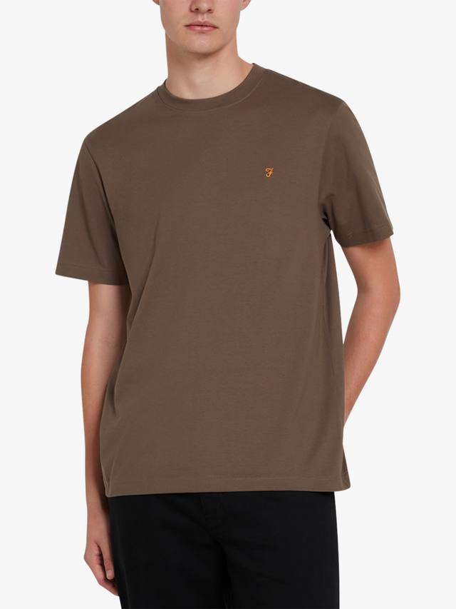

Футболка из органического хлопка danny regular fit Farah, цвет Mushroom Grey