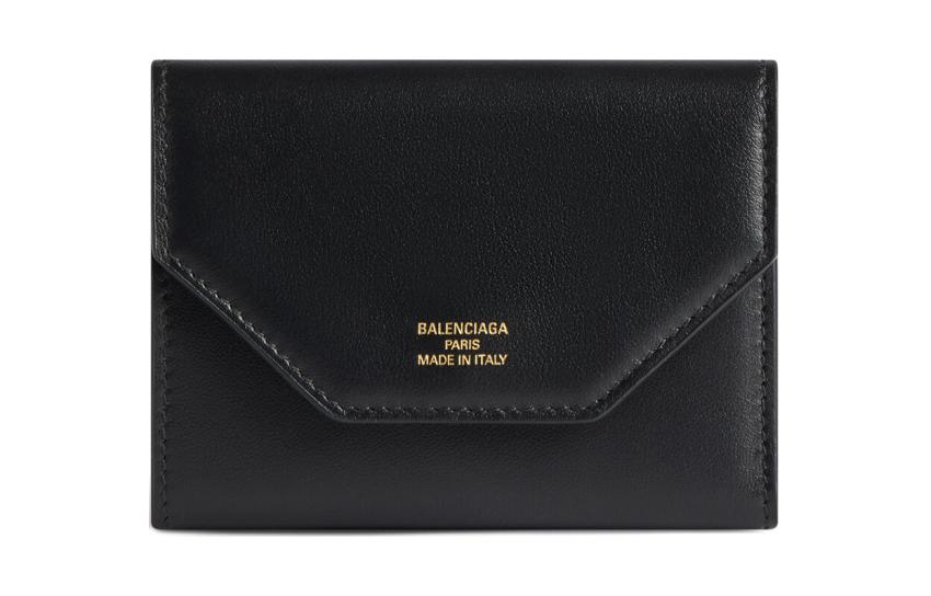 

Гладкий Кожаный Кошелёк из Телячьей Кожи Женский Чёрный Balenciaga