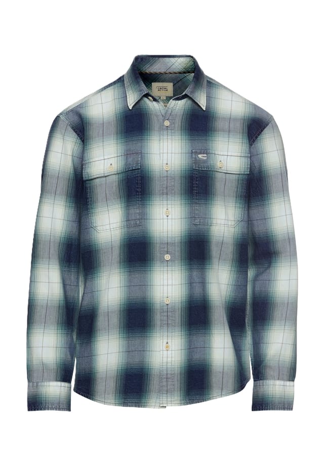 

Повседневная рубашка с длинным рукавом и воротником-стойкой Camel Active, цвет 70 pale mint