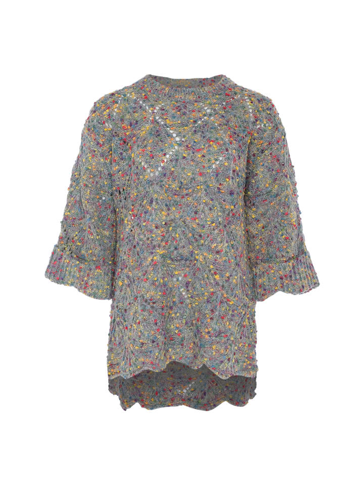 

Женский свитер в цвете серый меланж многоцветный myMo