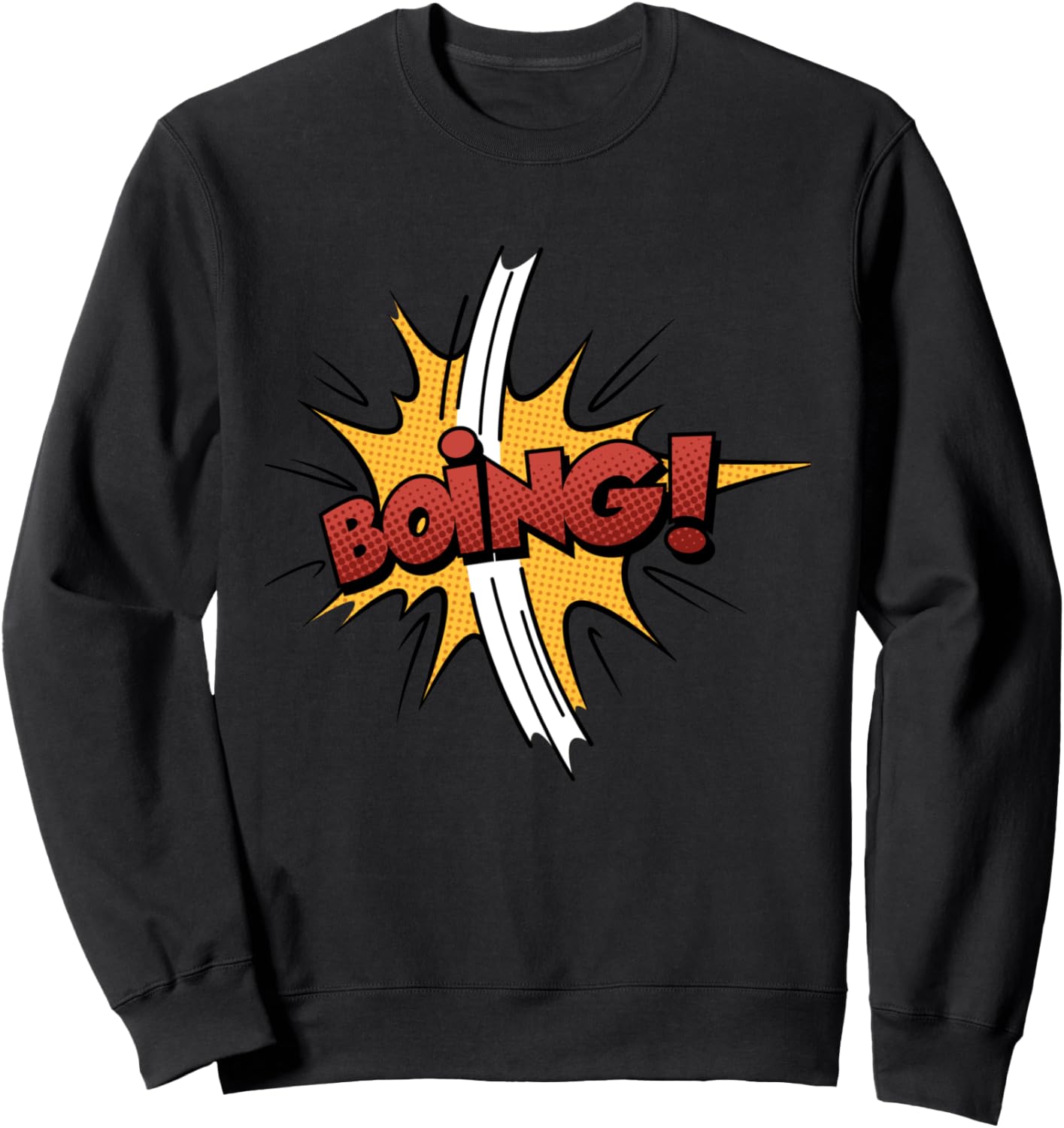 

Футболка с графическим изображением персонажа из комикса Боинг! Comic Superhero Cartoon Things Co. Inc., черный