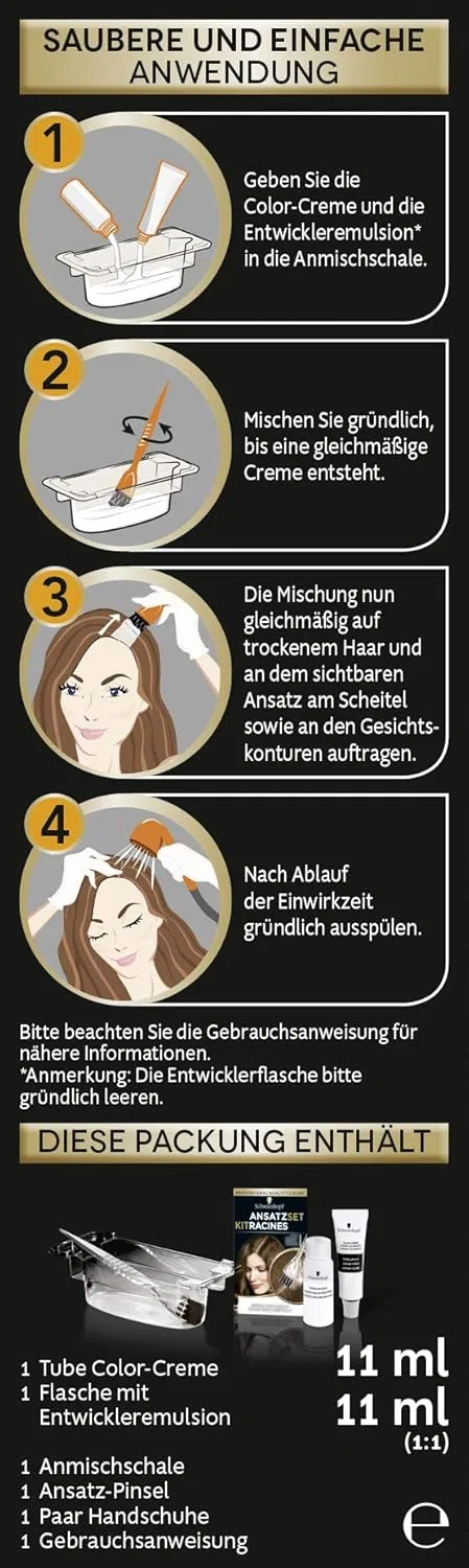 Набор для окрашивания волос Tiara A1 от Schwarzkopf Diadem, A1 Light To Medium Brown — фото 4