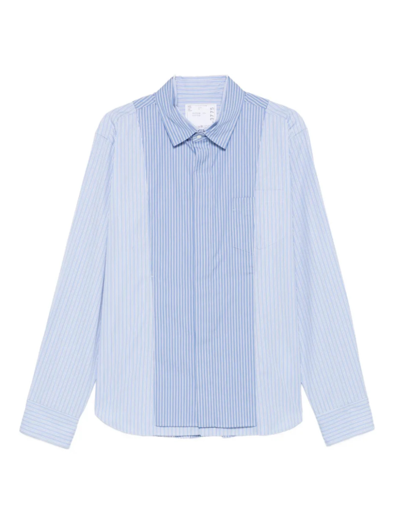 

Sacai полосатая рубашка со вставками, синий