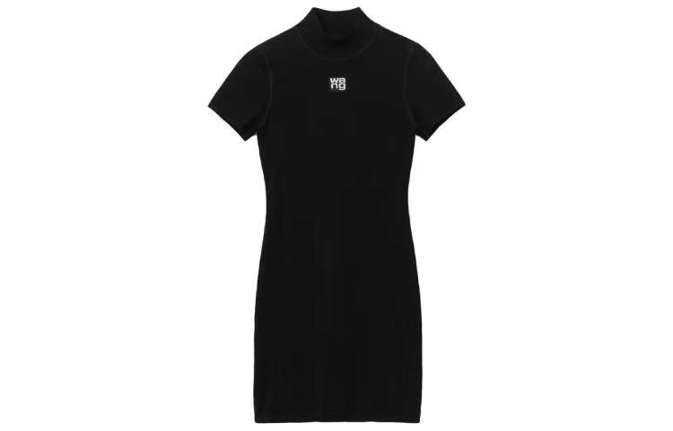 

Alexander Wang Платье с короткими рукавами, женское, черное