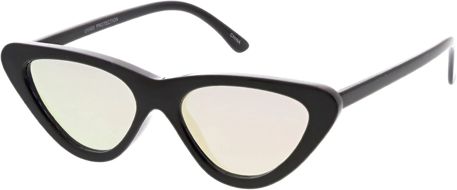 

Женские солнцезащитные очки zeroUV с плоскими линзами нейтрального цвета, размер 51 мм, маленькие, с толстой оправой, нейтрального цвета, C08 | Black / Pink Mirror