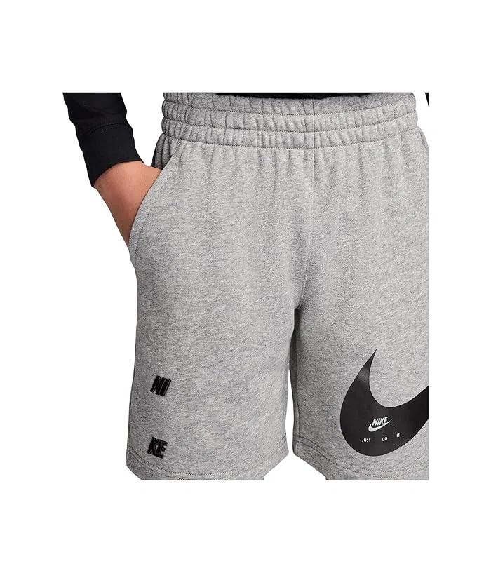 Шорты из футера спортивные Nike Kids, Dark Grey Heather — фото 4