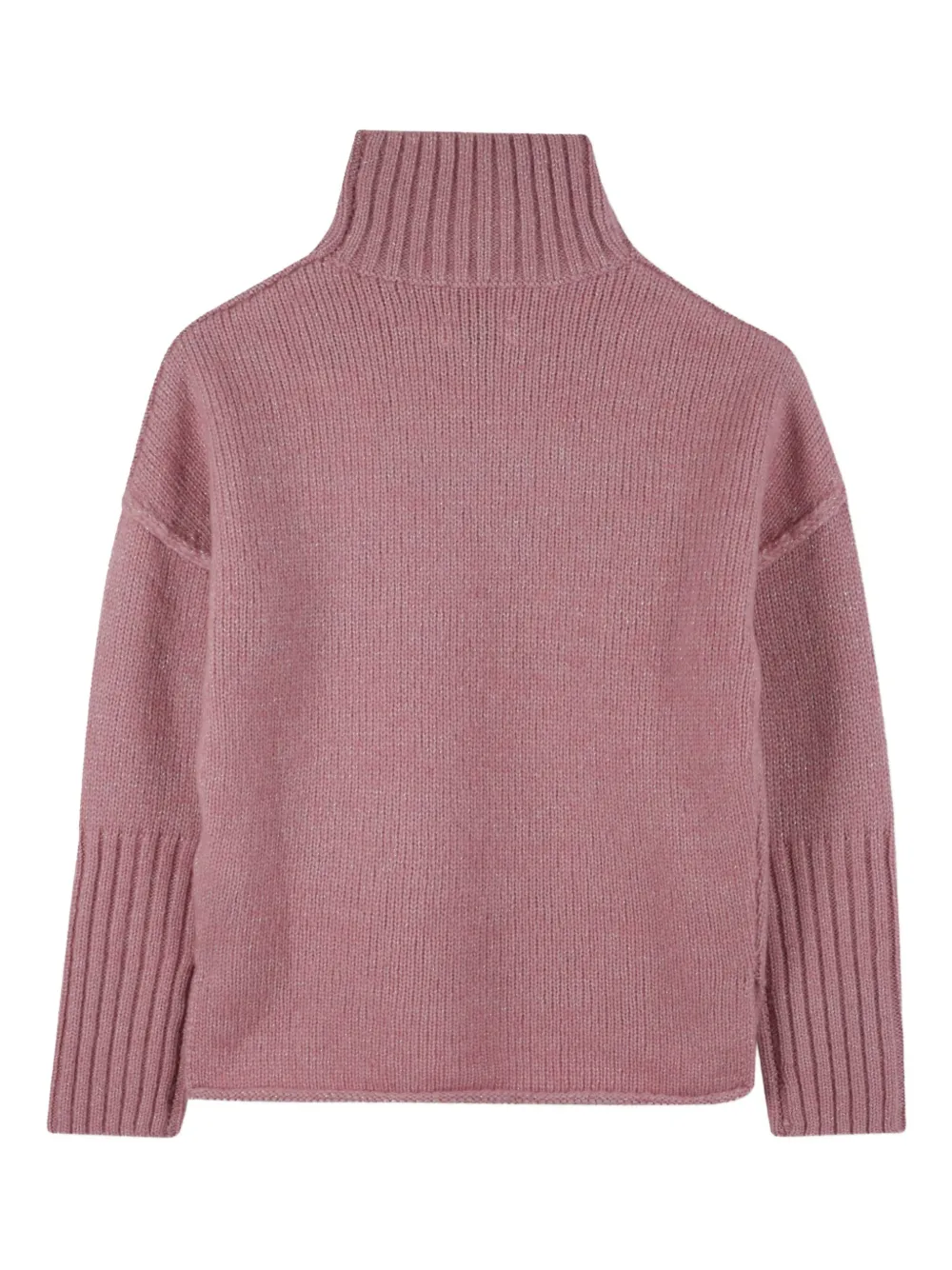 Свитер с высоким воротником Zadig & Voltaire Kids, розовый — фото 2