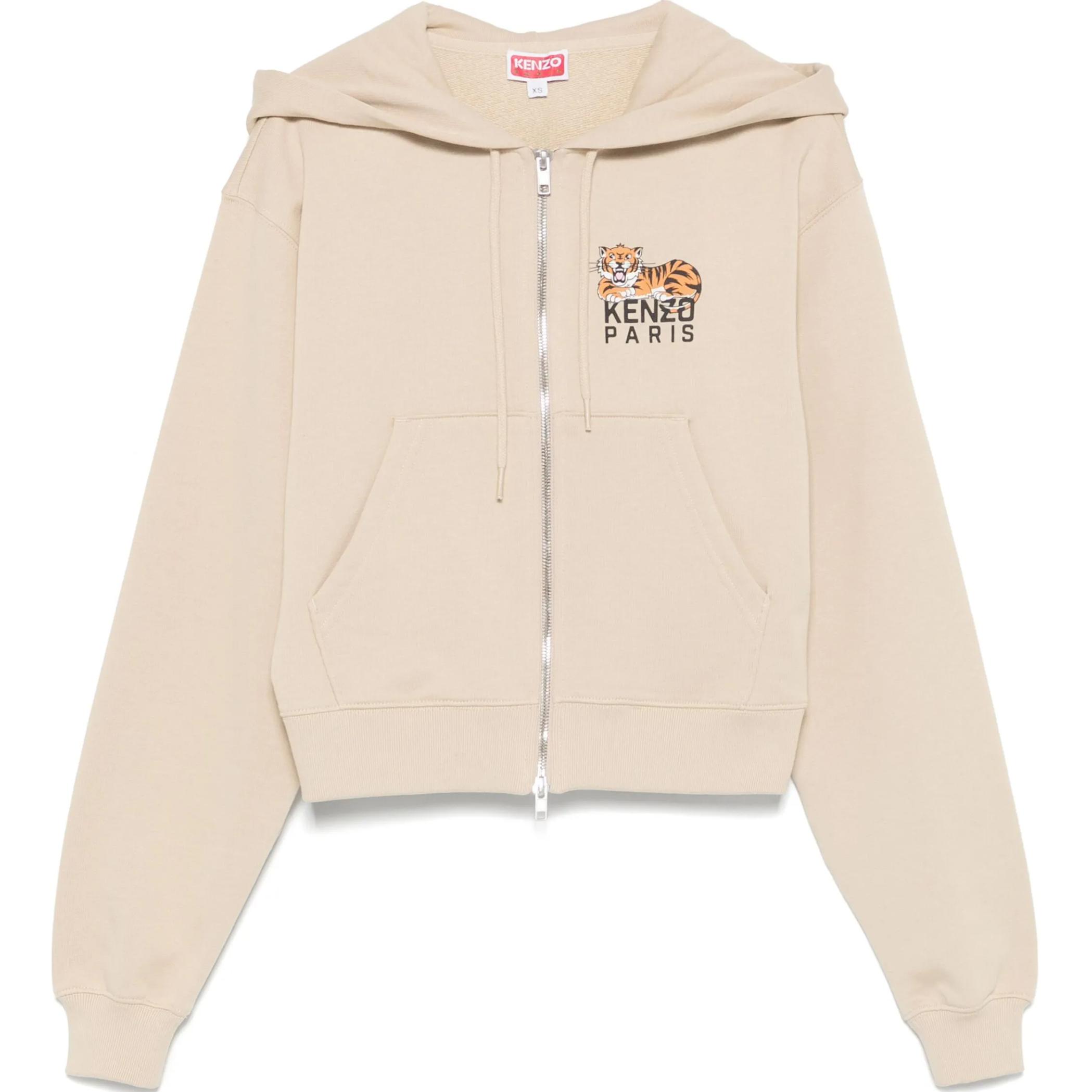 

KENZO Счастливый тигр укороченный худи, Beige