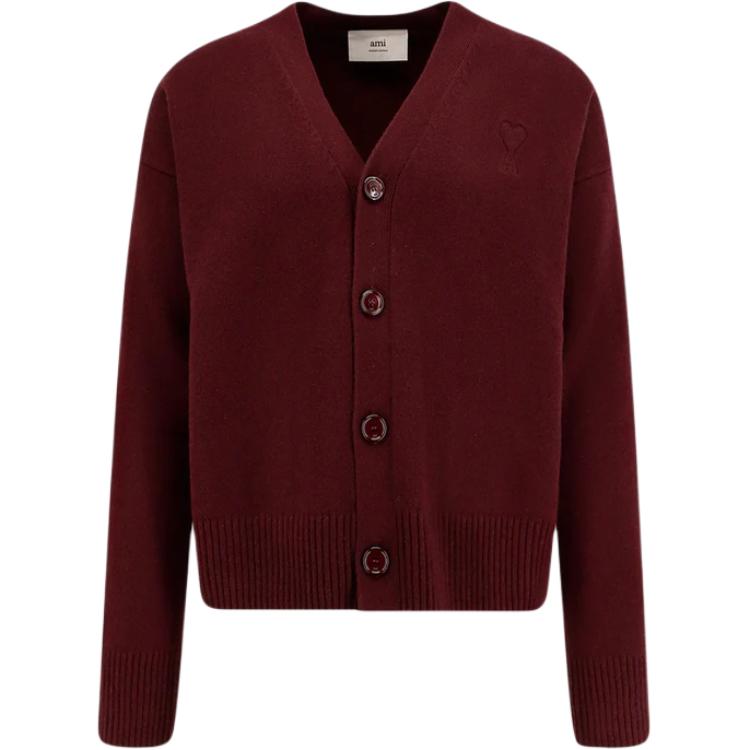 

Кардиган Ami Paris с вышивкой и пуговицами AMIPARIS, красный