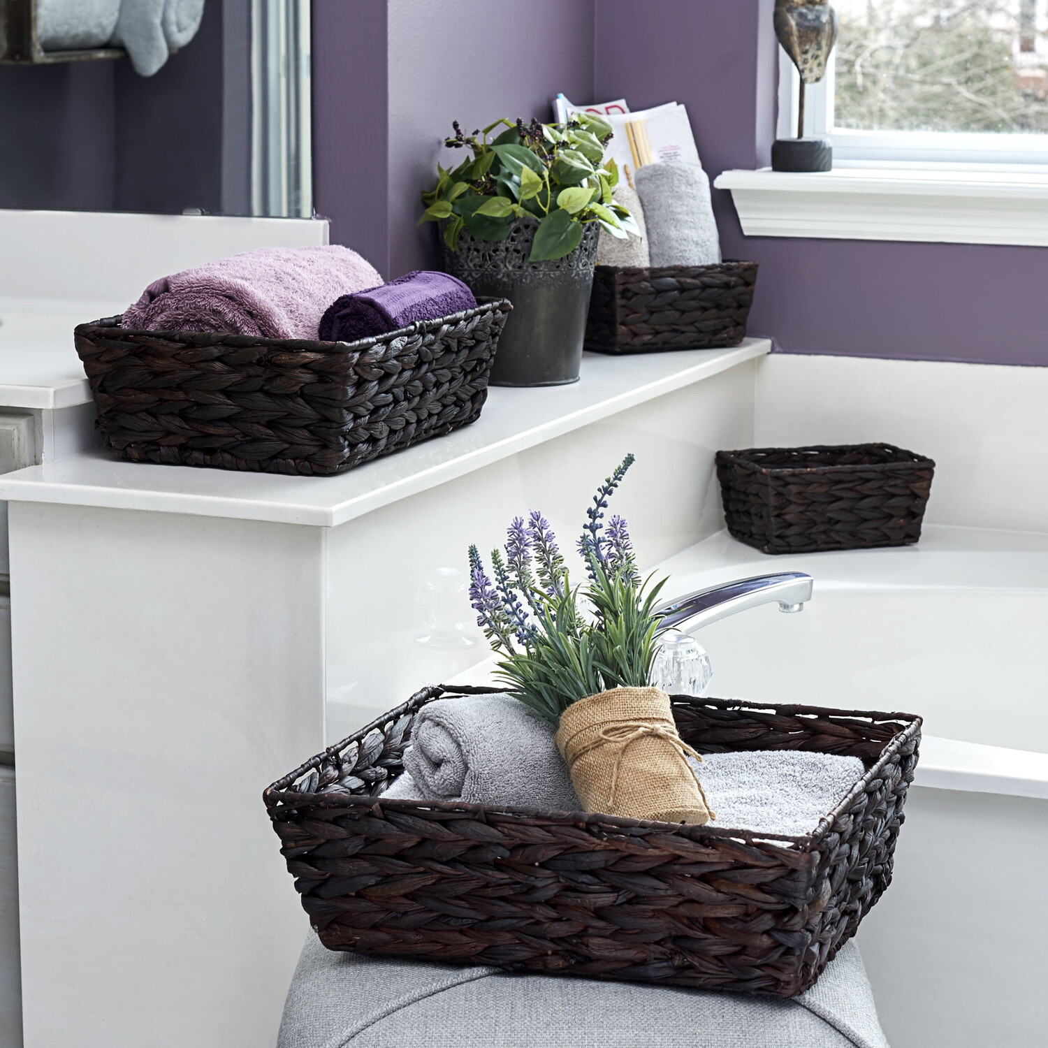 

Корзины плетеные Household Essentials, коричневый