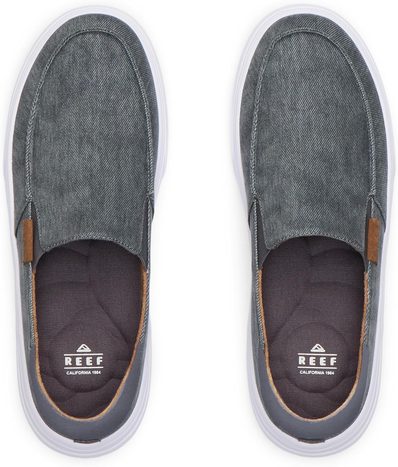 Мужские кеды REEF Swellsole Pacific, прочный стирочный канвас, легкие, с мягкой амортизирующей стелькой, серый — фото 3