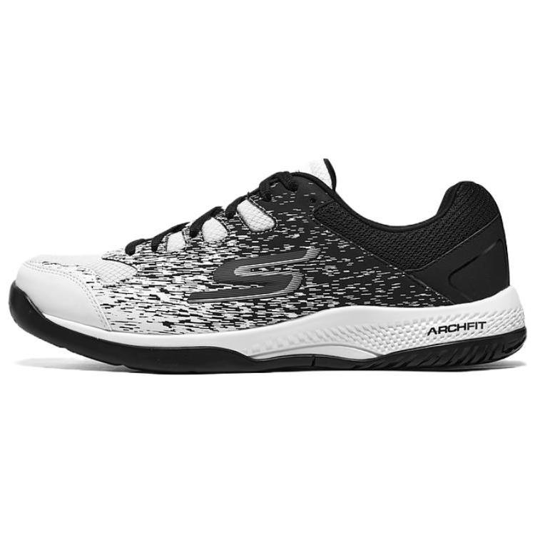 

Skechers Прочные дышащие кроссовки с низким верхом, мужские, белые, черные