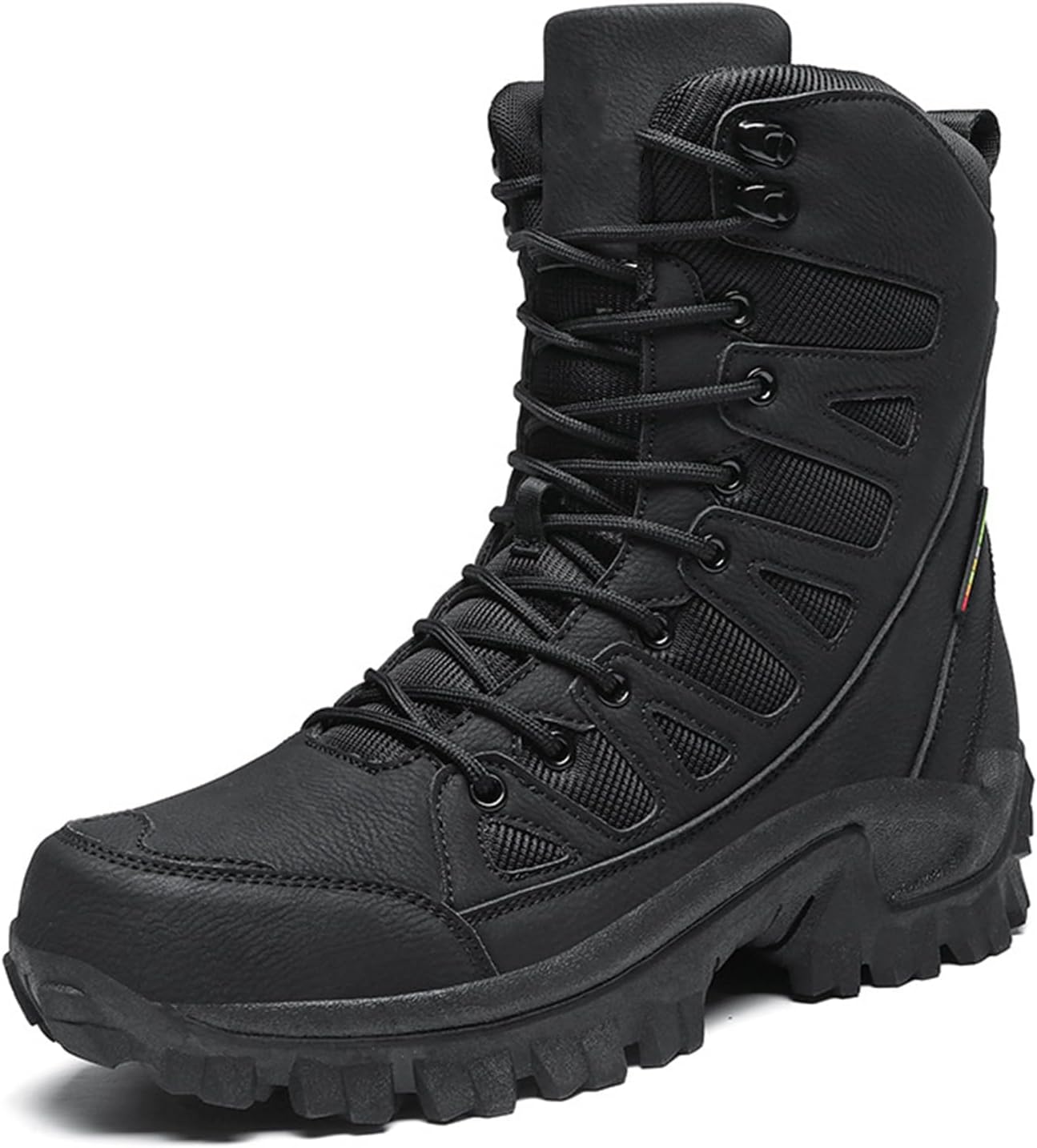 

Мужские тактические ботинки для улицы, противоскользящие боевые ботинки, легкие комфортные походные ботинки Cpmbfdc, черный
